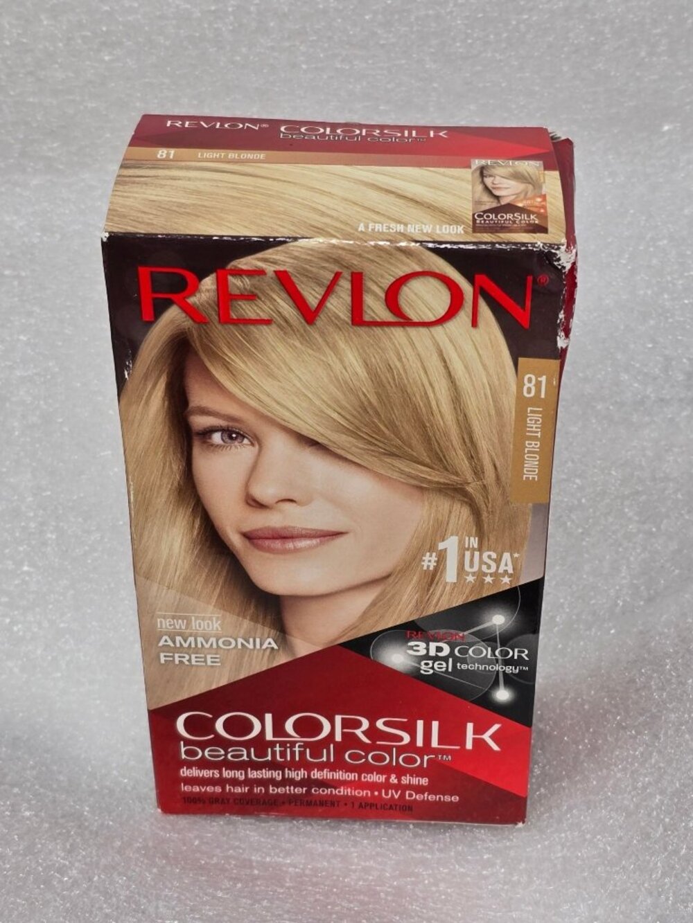 Revlon Colorsilk Beautiful Color Hair Dye Light Blonde 81 3D Gel UV Defense